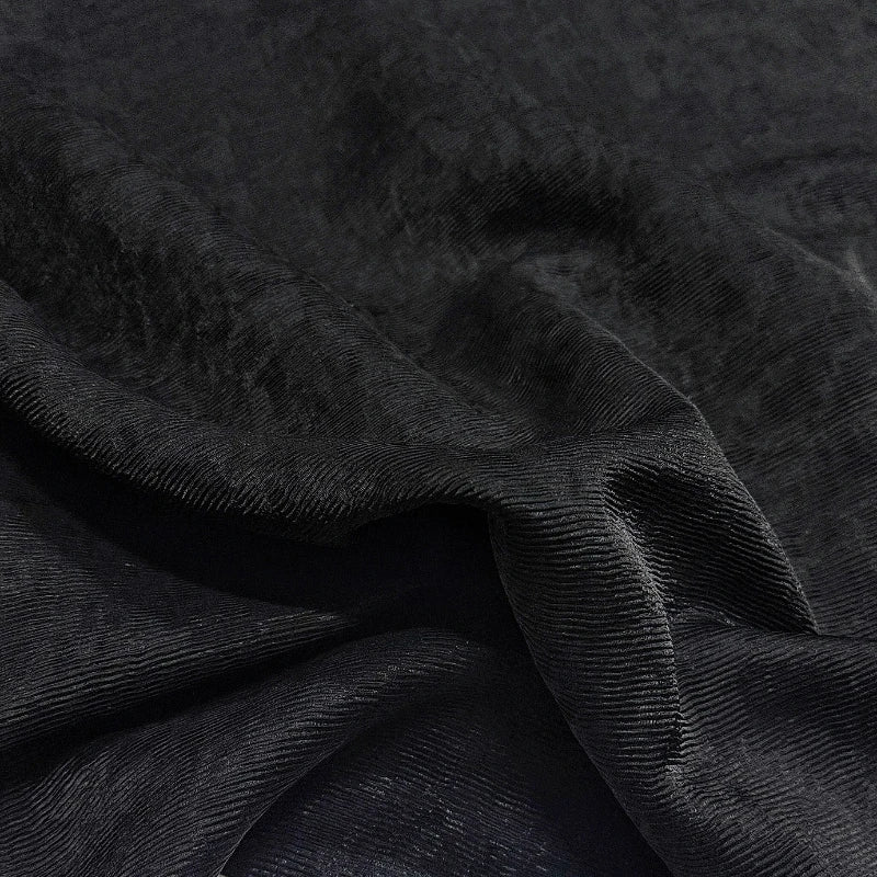 tissu coton noir texturé rayures verticales 145cm large décoration bricolage artisanal respirant plain
