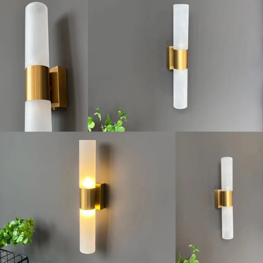 lampe murale moderne fixée mur blanc noir doré minimaliste éclairage intérieur chambre cuisine salon