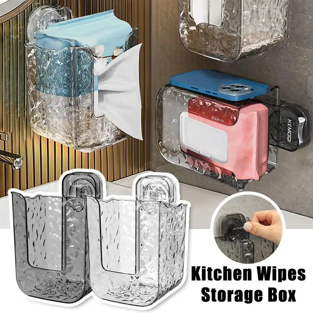 porte serviettes toilette moderne adhésif noir transparent marbre minimaliste porte boîtes mouchoirs humides lingettes