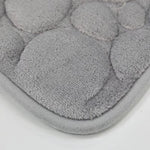 tapis bain gris texture cailloux moderne antidérapant absorbant salle bain