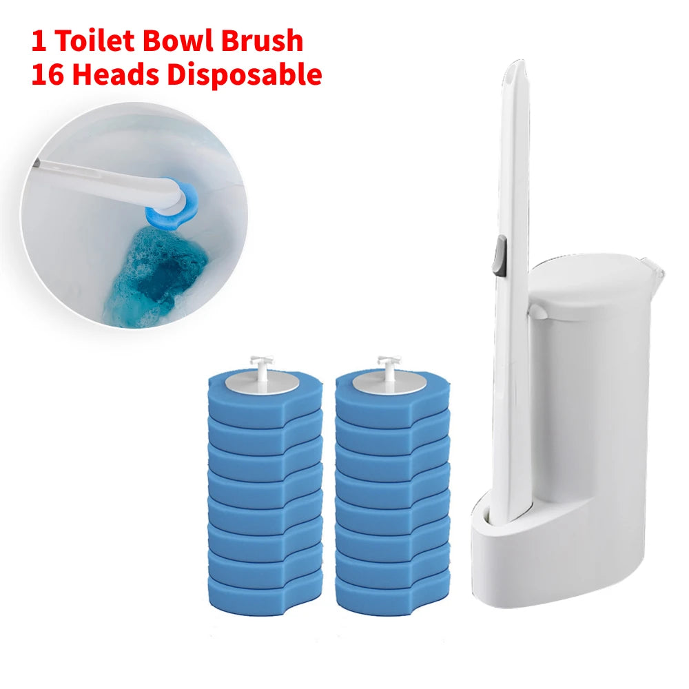 brosse toilette jetable bleu blanc rechargeable nettoyant moderne pratique récharges