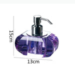 distributeur savon liquide transparent violet vert jaune bleu effet irisé moderne minimaliste pompe