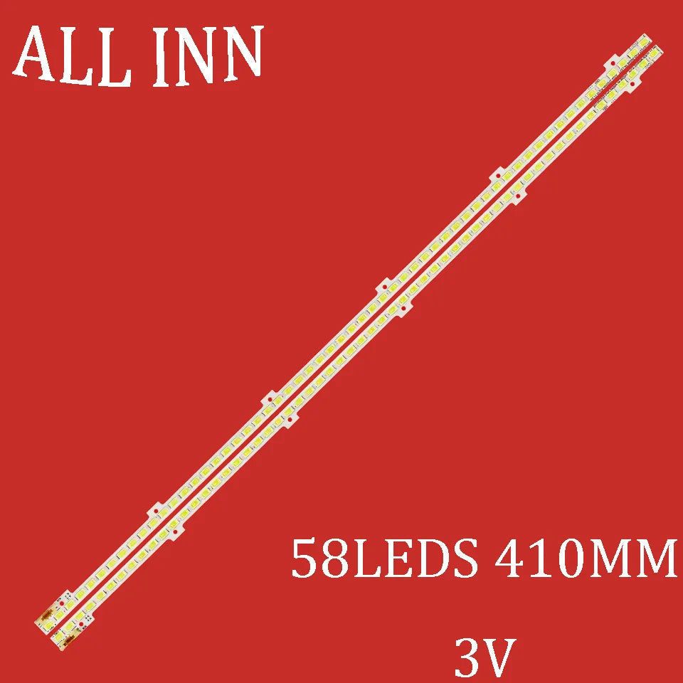 barre lumineuse led 410mm 58 leds blanc jaune connecteurs rouges trous fixation technique