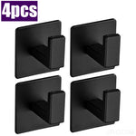porte serviettes adhésifs modernes noir mat crochets alliage aluminium minimaliste salle bain cuisine