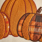 citrouilles feuilles d'automne coussin polyester 45x45cm rustique halloween thanksgiving decoration chambre
