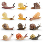 décoration miniature escargot coquille rayées réaliste couleur beige marron orange noir