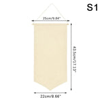 bannières décoratives modernes minimalistes tissu beige noir pins texture tissée