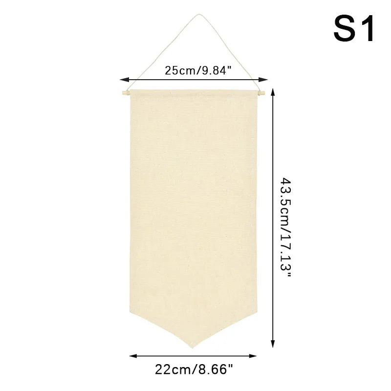 bannières décoratives modernes minimalistes tissu beige noir pins texture tissée