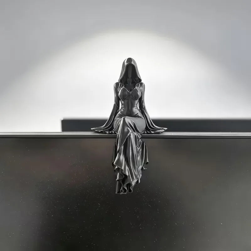 statue gothique reine robe noire satinée classique occasion noël valentin anniversaire nouveauannée