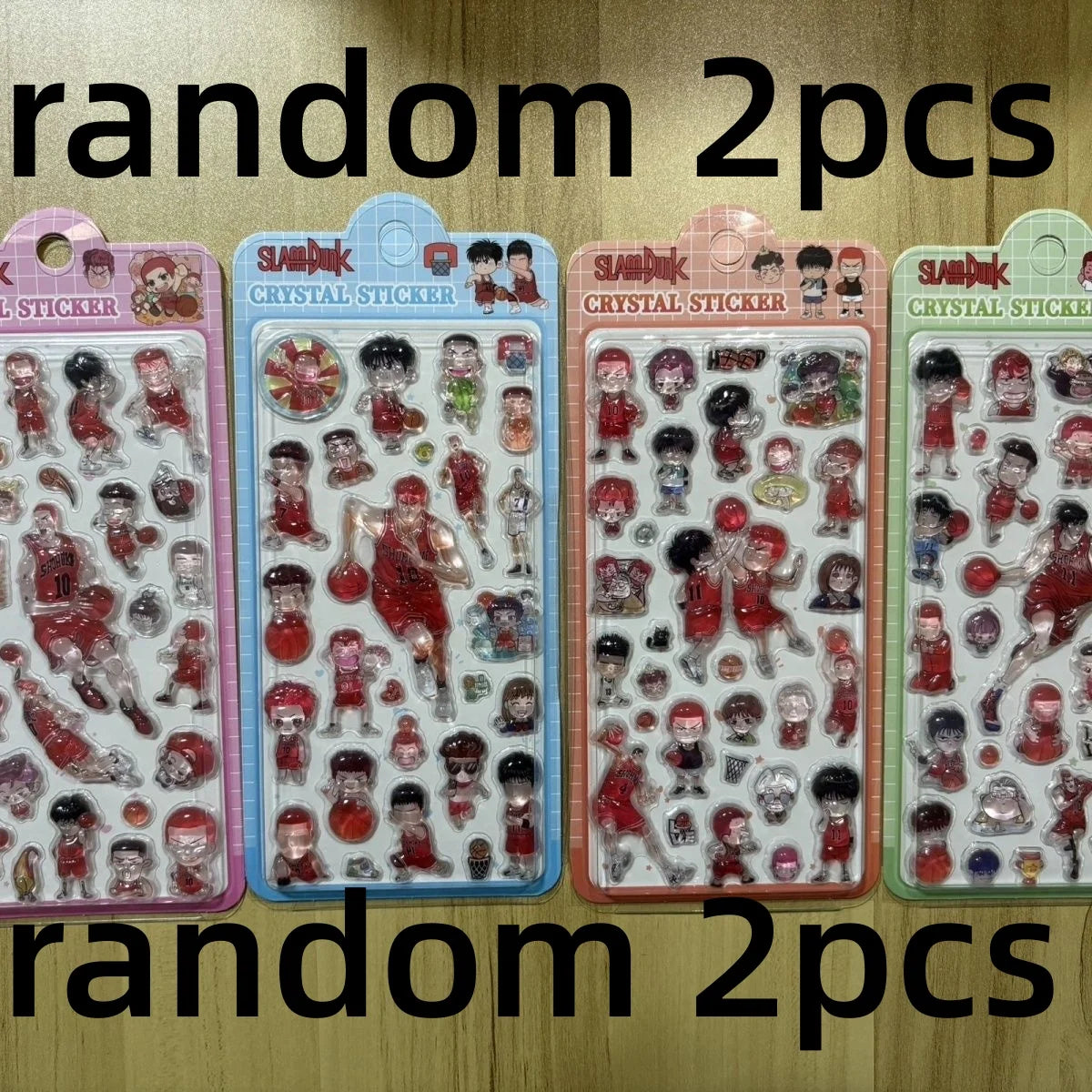 stickers personnalisés sakuragi hanamichi rouge blanc transparent anime cartoon 3d pvc première édition