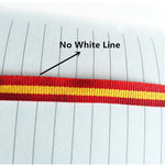 ruban gros grain rayé rouge jaune 25 yards polyester décoration barrette papillon double face