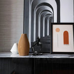 décoration intérieure moderne abstraite résine thinker statues noir doré argenté vases boisclair artworks