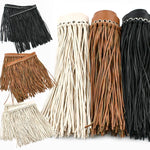franges simili cuir noires blanches modernes vêtements textiles maison DIY decoration