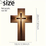 croix murale bois classique marron clair brun foncé texture naturelle décoration murale église maison