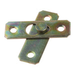 fixations métalliques industrielles couleur irisée travaux bois vert jaune bronze violet