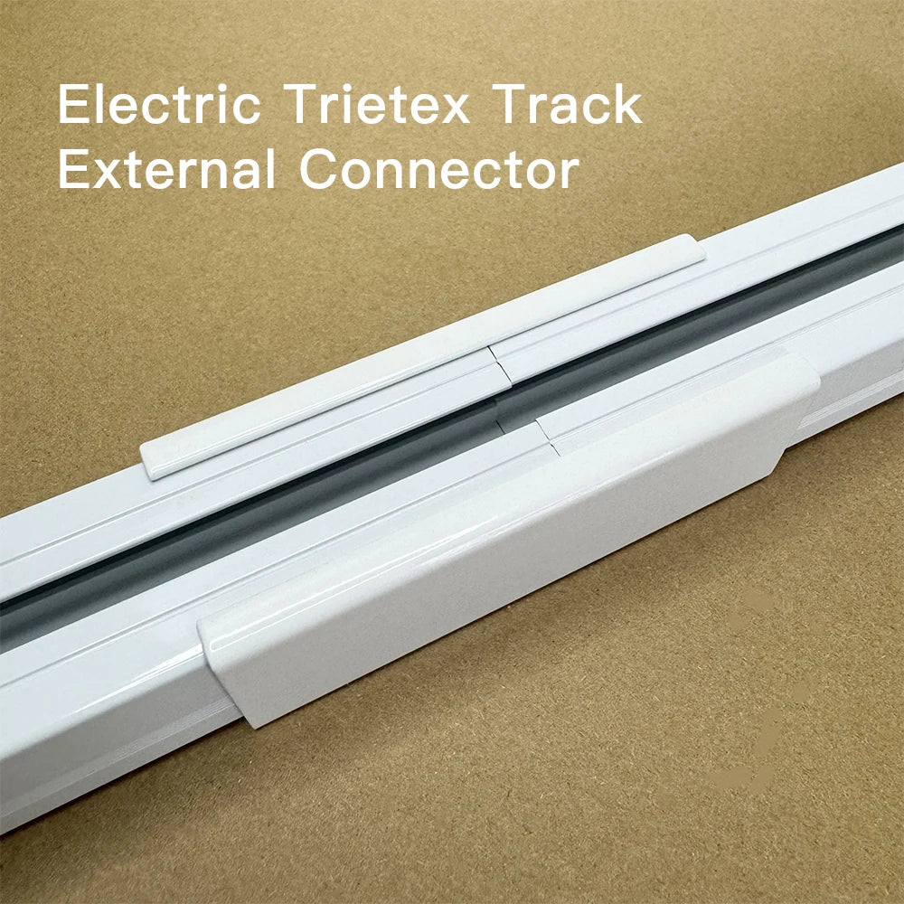 rail suspension électrique blanc moderne vis fixations accessoires rideau motorisé joint lisse opaques