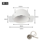 lot spots led encastrés blanc grille hexagonale anti reflet réglable moderne