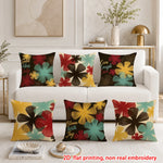 housses coussin motif floral moderne textes good vibes live laugh love pièces polyester machine