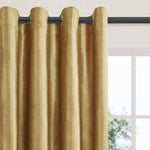 rideau velours or classique opacifiant fenetre anneaux chambre salon