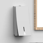 distributeur savon liquide mains abs blanc gris beige texture lisse moderne fixation murale push