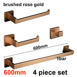 accessoires salle bain or rose moderne acier inoxydable finition brossée porte serviettes barre vis