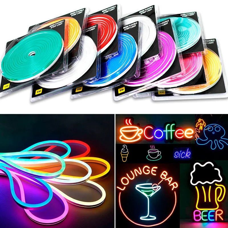 ruban led flexible 5m rouge vert bleu blanc orange rose violet adhésif moderne lisse