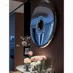 miroirs argentés dorés modernes décoration murale rond brillant grande taille chambre salon