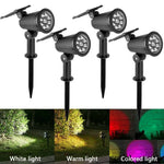 projecteur solaire led étanche spots ip65 abs noir moderne jardin