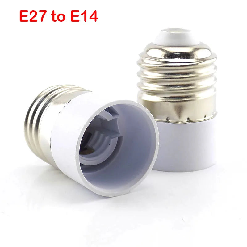 Adaptateurs culot blancs modernes E27 E14 E17 GU10 E12 B22 conversion 5pièces facile