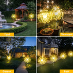 lumière solaire feu d'artifice blanc chaud moderne extérieure autoinstallation festive led jardin patios balcon