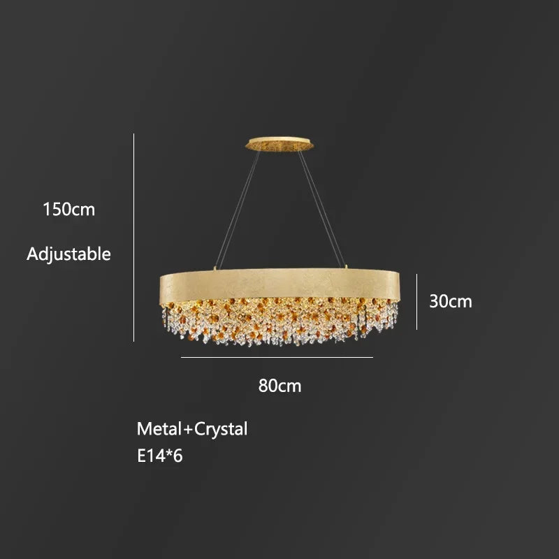 suspension lumineuse moderne doré marron clair translucides brillantes élégante chaînes fixées inclusées