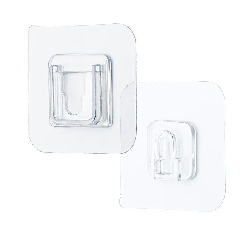 organisateur mural transparent adhésif support moderne cuisine salle bain multiple utilisation paires rectangles