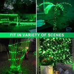 guirlande lumineuse solaire extérieure jardin led vertes étanche décoration fête patio noël