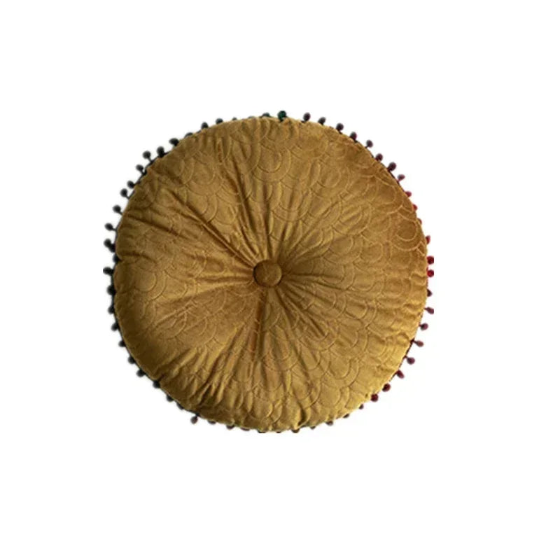 coussin rond bébé moderne motif points vintage fixé vert foncé doux mousse PU polyester