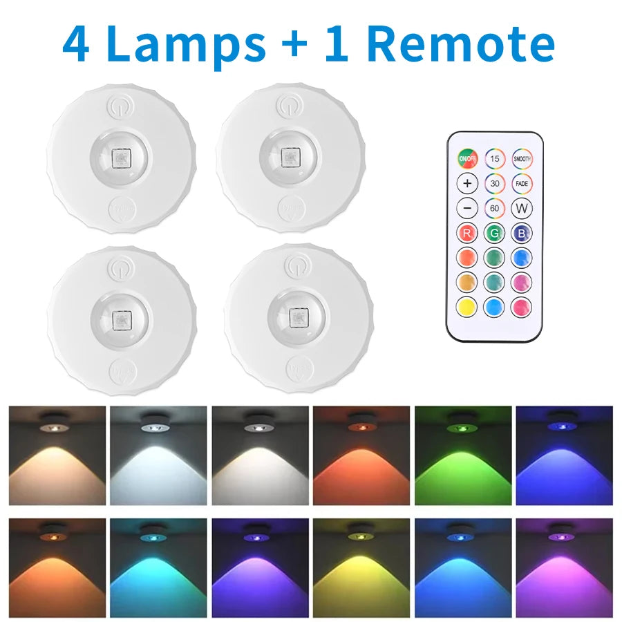 projecteur led rechargeable sans fil blanc moderne télécommande charge usb kitchen lights