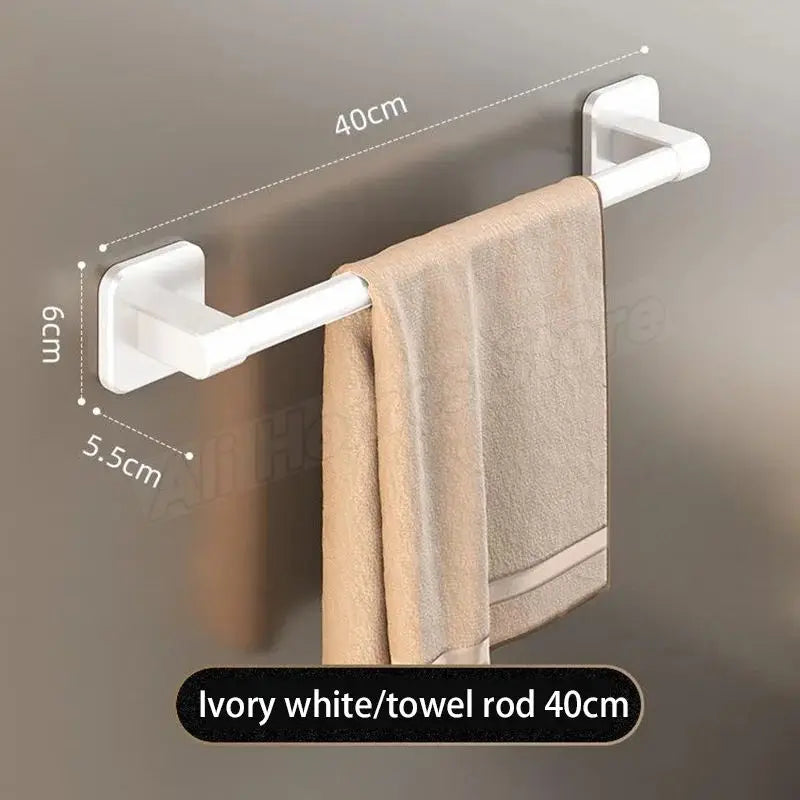 porte serviettes mural adhésif gris moderne rangement salle bain support serviettes fixations sans perçage
