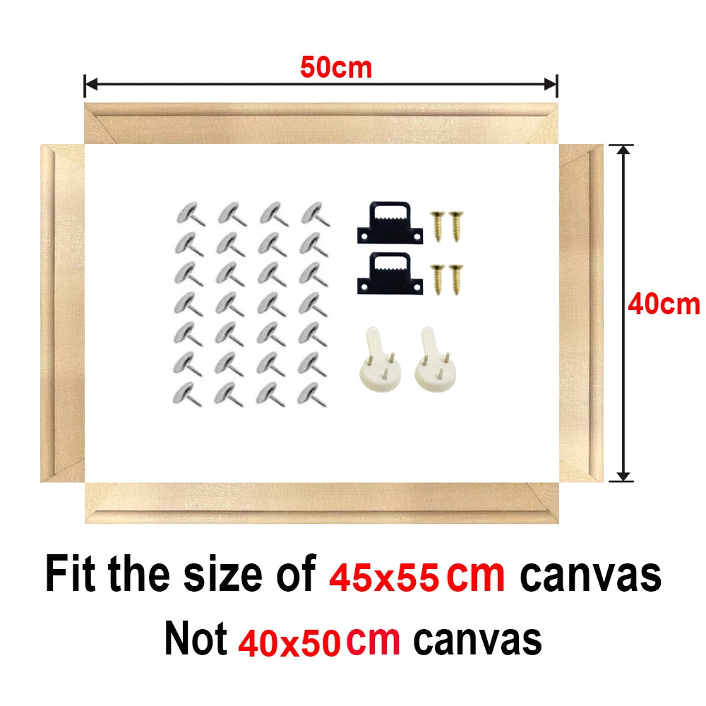 cadre bois moderne rectangle peinture diamant affiche murale photo décoration maison toile vierge