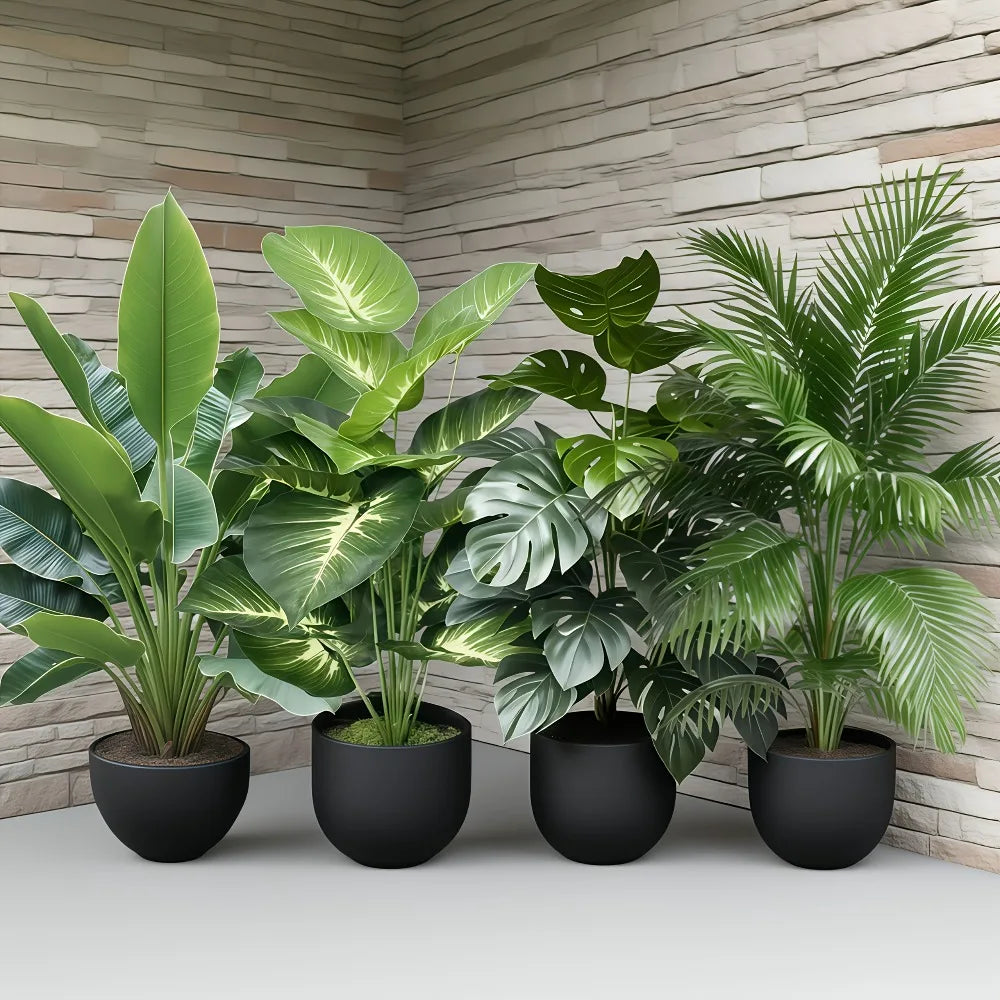 décoration moderne plante artificielle arbre vert feuilles grandes sans pot intérieurextérieur saisonnéeannée