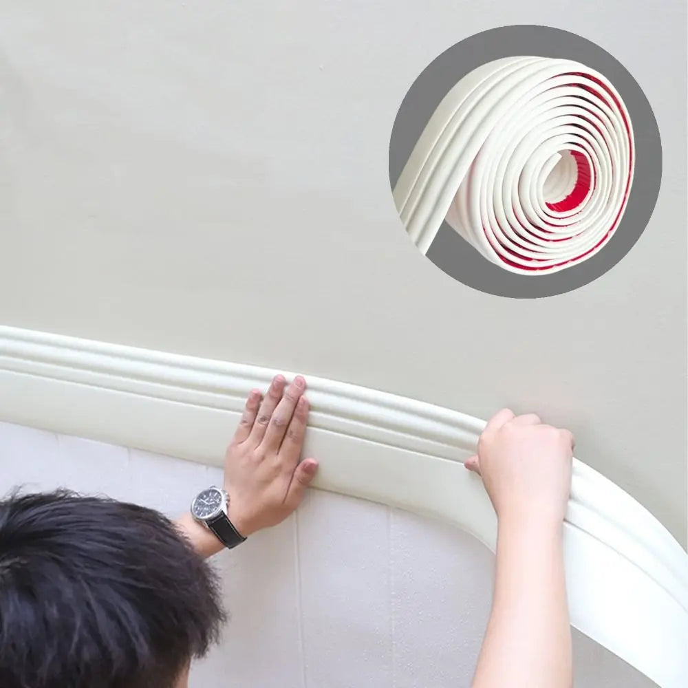 profil plinthe autoadhésif 1m rouleau beige clair noir moderne adhésif