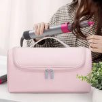 Sac rangement coiffure noir rose gris moderne pratique poignée amovible diffuseur concentrator peigne brosse