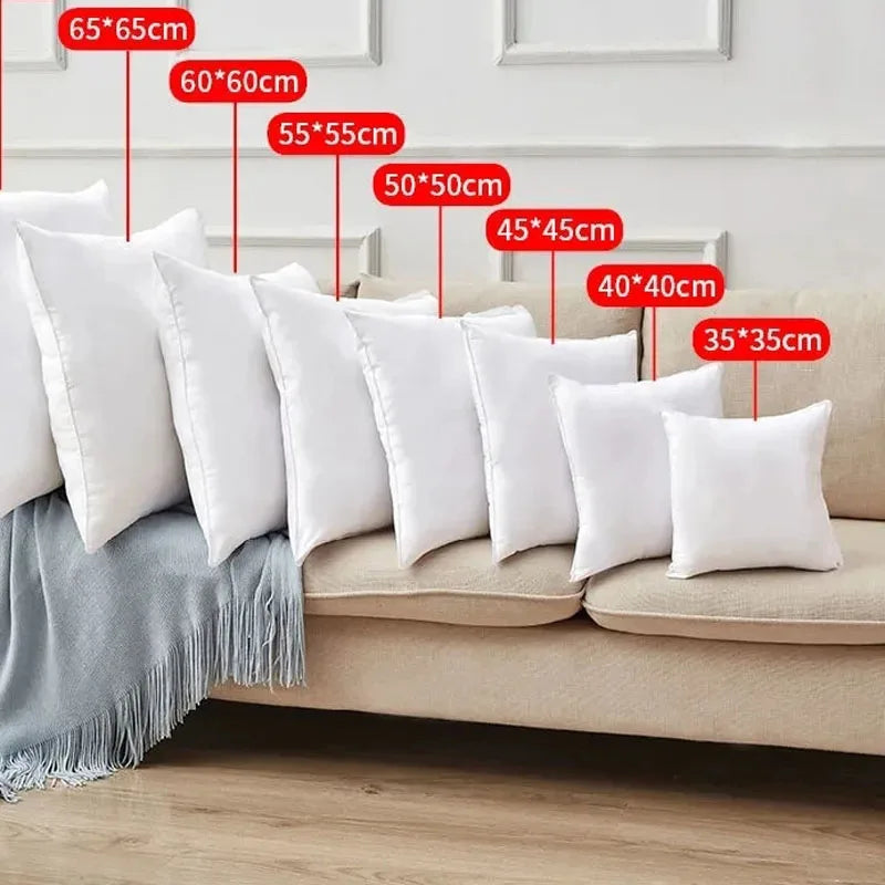 coussin carré blanc anti décubitus moderne lavable main machine 35x35cm 40x40cm 45x45cm 50x50cm 55x55cm