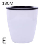 pots fleurs résine moderne blanc noir opaques intérieurs corde coton dimensions variées