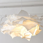 Suspension papier dans un salon moderne