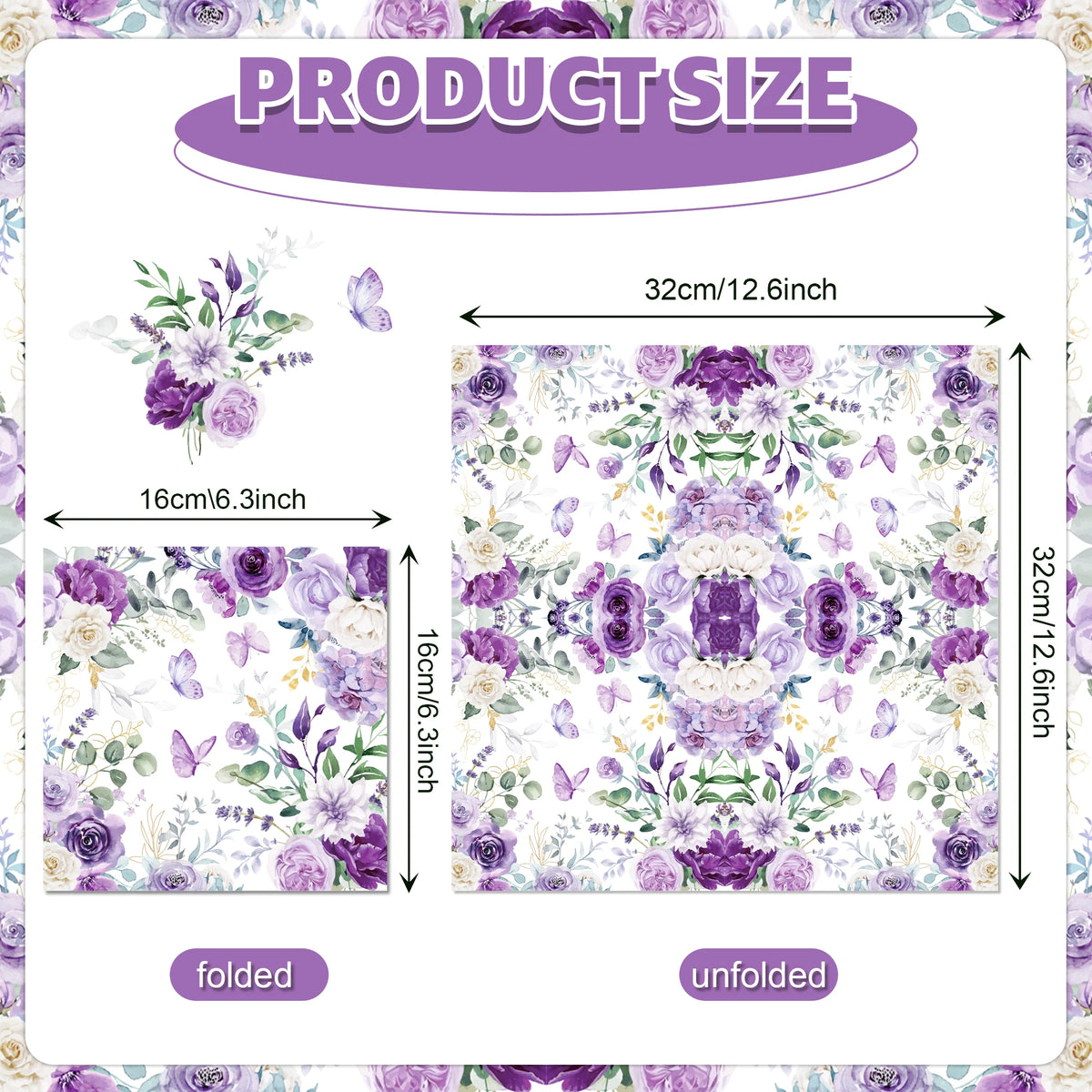 serviettes papier fleur violettes roses pivoines serviettes coeurs anniversaire mariage fêtes