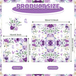 serviettes papier fleur violettes roses pivoines serviettes coeurs anniversaire mariage fêtes