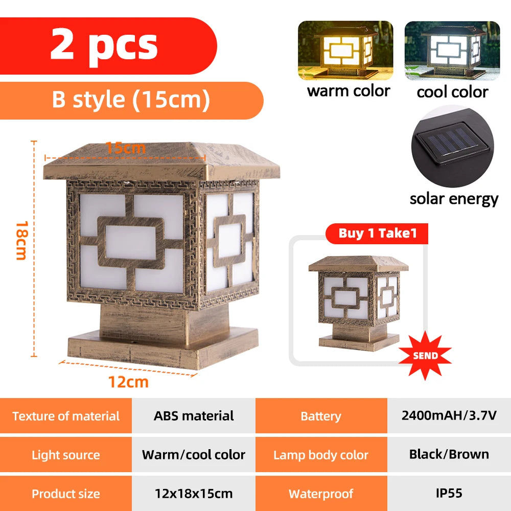 lampe solaire led étanche ip65 contemporaine batterie lithium noire panneau solaire inclusion moderne vintage
