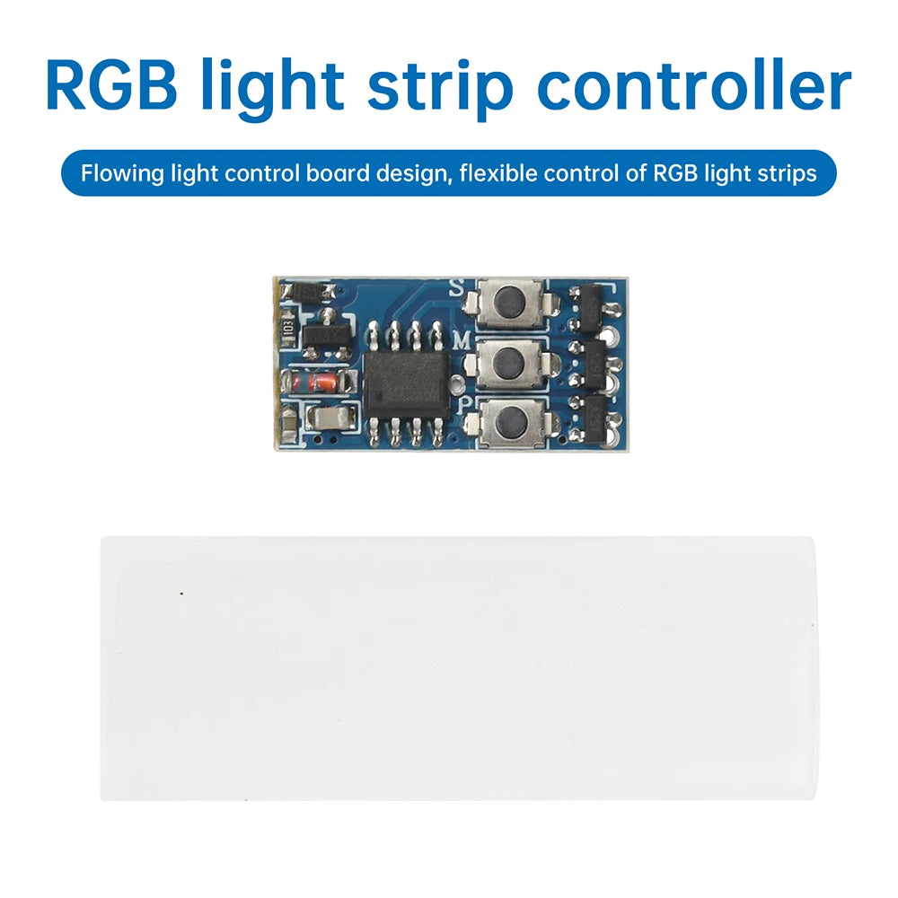 contrôleur lumière led rgb bleu noir modes clignotement circuits imprimés compact moderne composants électroniques
