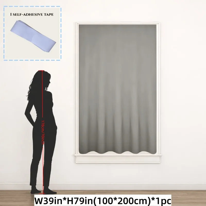 rideau occultant polyester texturé moderne adhésif opaque beige gris noir chambre coucher