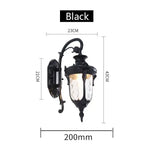 applique murale classique bronze noir verre texturé éclairage cuisine chambre étanche vintage ornement sculpté