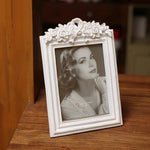 cadre photo vintage shabby chic floral relief romantique décoration dentelle effet vieilli 5x7 pouces